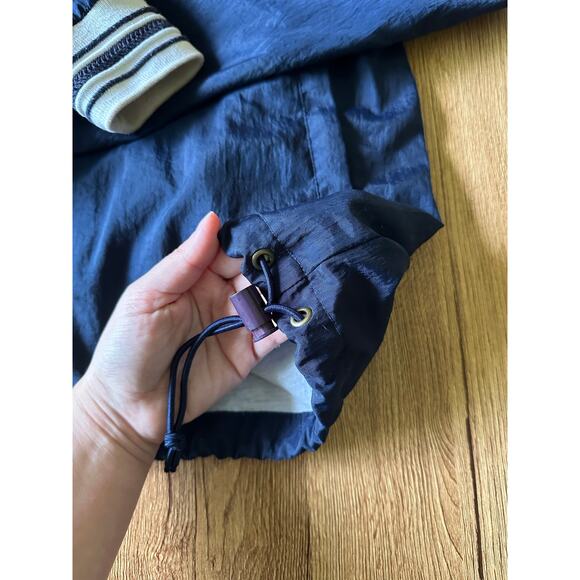 Champion Vtg Blue Quarter Zip Nylon Windbreaker Size Medium - Picture 3 of 8